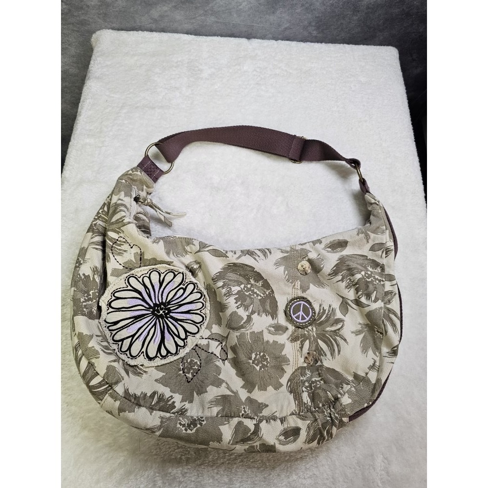 Decree Cotton Floral Boho Hippie Sryle Slouch Crossbody‎ Shoulder Tote Bag Purse